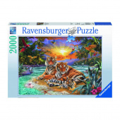 Ravensburger pussel: Tigers at Sunset - 2000 bitar