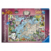 Ravensburger Pussel: European Map 500 Bitar Ravensburger Pussel: European Map 500 Bitar