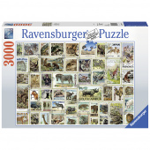 Ravensburger pussel - Animal Stamps 3000 Bitar Ravensburger pussel - Animal Stamps 3000 Bitar