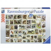 Ravensburger pussel - Animal Stamps 3000 Bitar