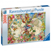 Ravensburger Pussel: Flora & Fauna World Map 3000 Bitar Ravensburger Pussel: Flora & Fauna World Map 3000 Bitar