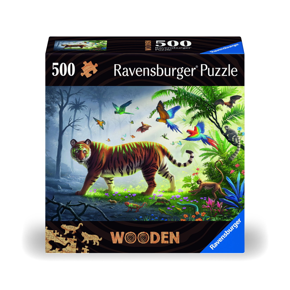 Ravensburger Pussel: Wooden Tiger 500 Bitar