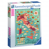 Ravensburger Pussel: Map of Italy Sweet 1000 Bitar