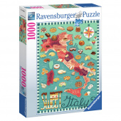 Ravensburger Pussel: Map of Italy Sweet 1000 Bitar Ravensburger Pussel: Map of Italy Sweet 1000 Bitar