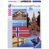 Ravensburger pussel - Trondheim Collage 1000 Bitar Ravensburger pussel - Trondheim Collage 1000 Bitar