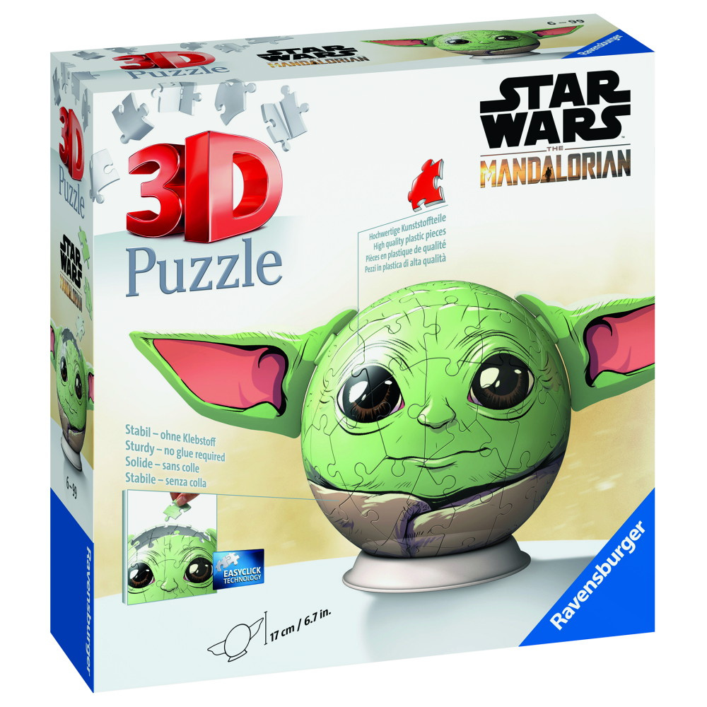 Ravensburger 3D Pussel: Star Wars Grogu With Ears 72 Bitar