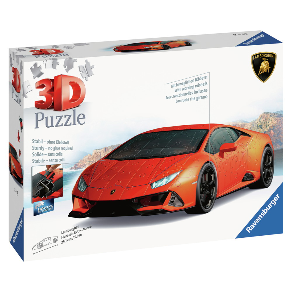 Ravensburger 3D Pussel - Lamborghini Huracan Evo 140 Bitar