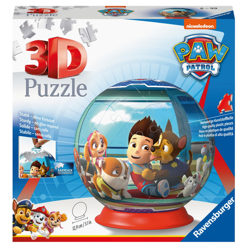 Ravensburger 3D Pussel: Paw Patrol Boll 72 Bitar
