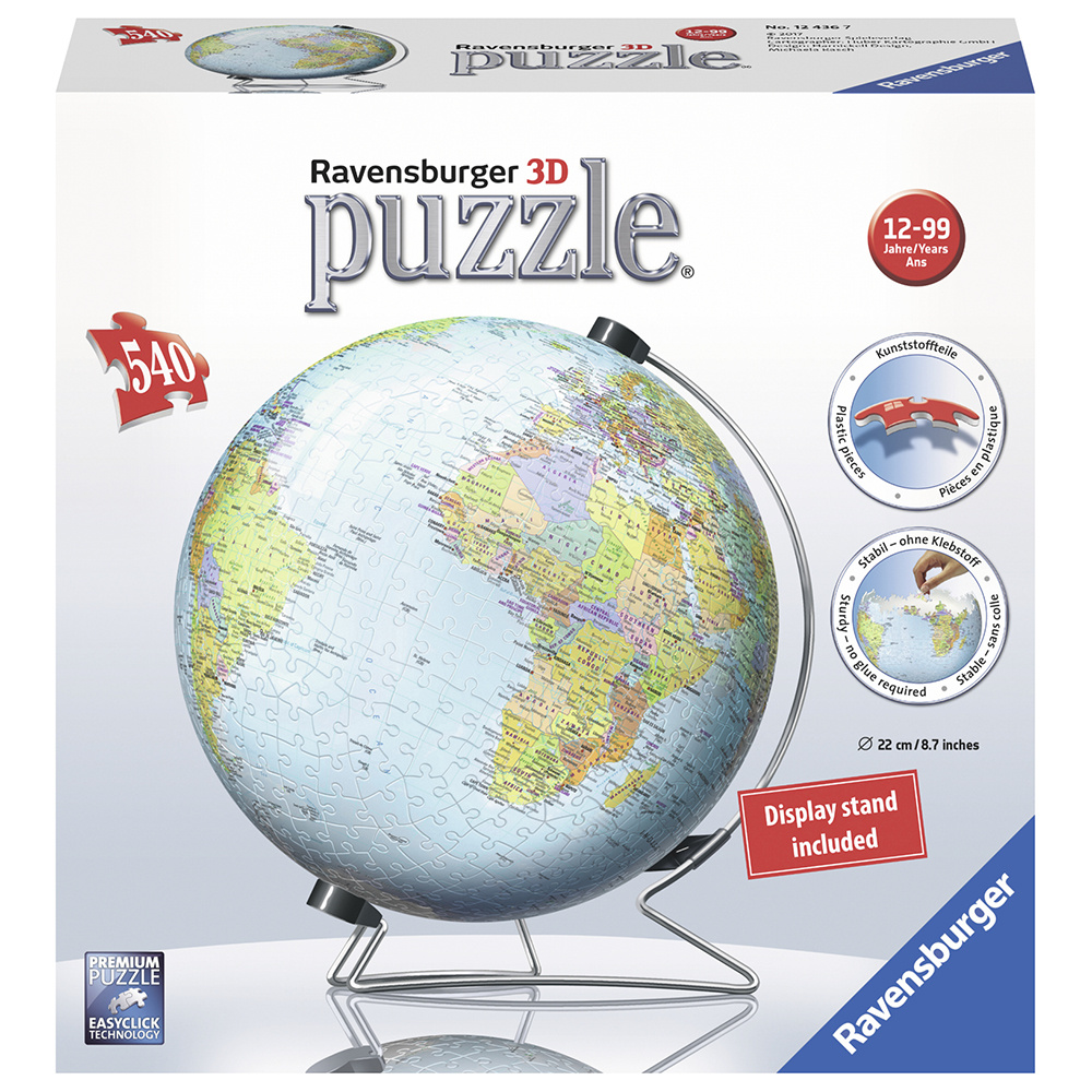 Ravensburger 3D Pussel - World Globe 540 Bitar