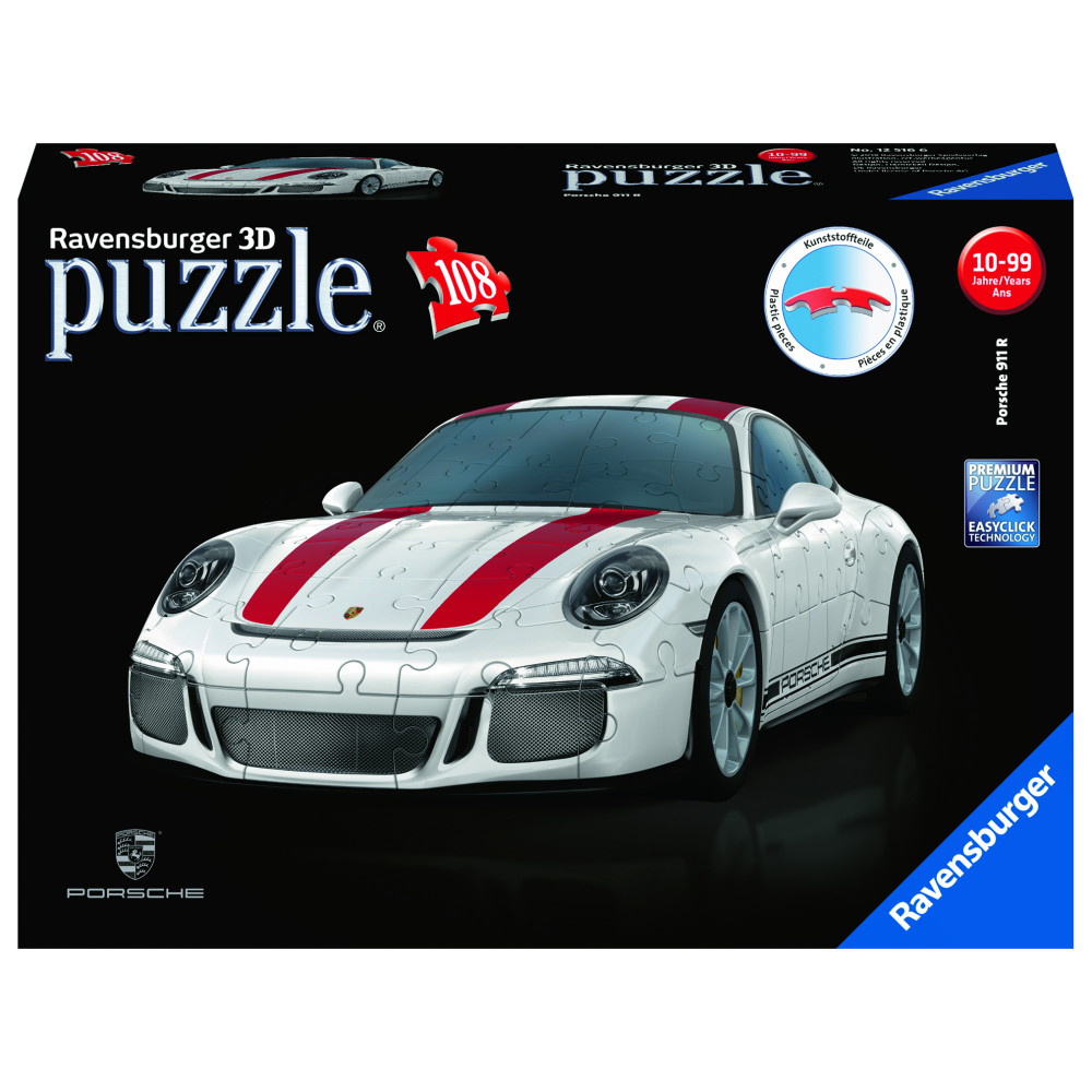 Ravensburger 3D Pussel -  Porsche 911 R - 108 Bitar