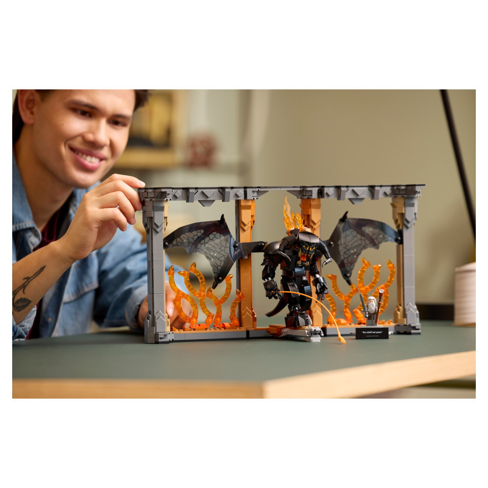 LEGO Icons - Sagan om Ringen Bokstöd med Balrog