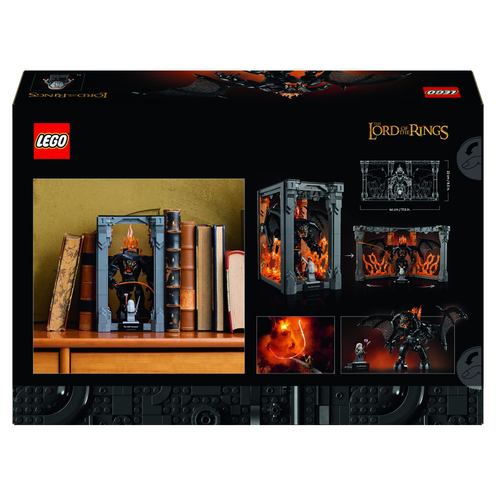 LEGO Icons - Sagan om Ringen Bokstöd med Balrog