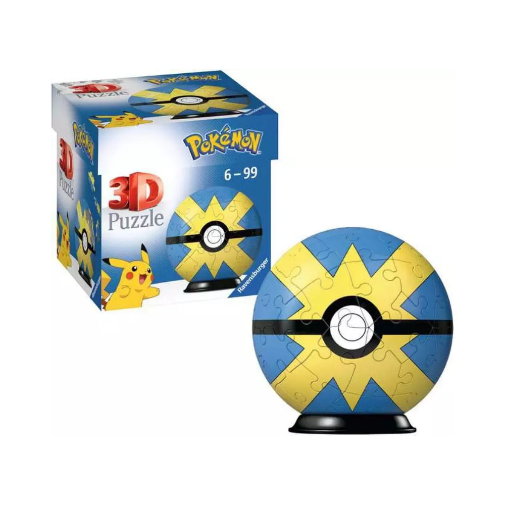 Ravensburger 3D Pussel: Pokémon Pokeball Gul 55 Bitar