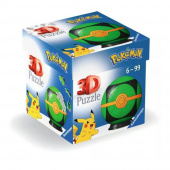 Ravensburger 3D Pussel: Pokémon Pokeball Grön 55 Bitar Ravensburger 3D Pussel: Pokémon Pokeball Grön 55 Bitar
