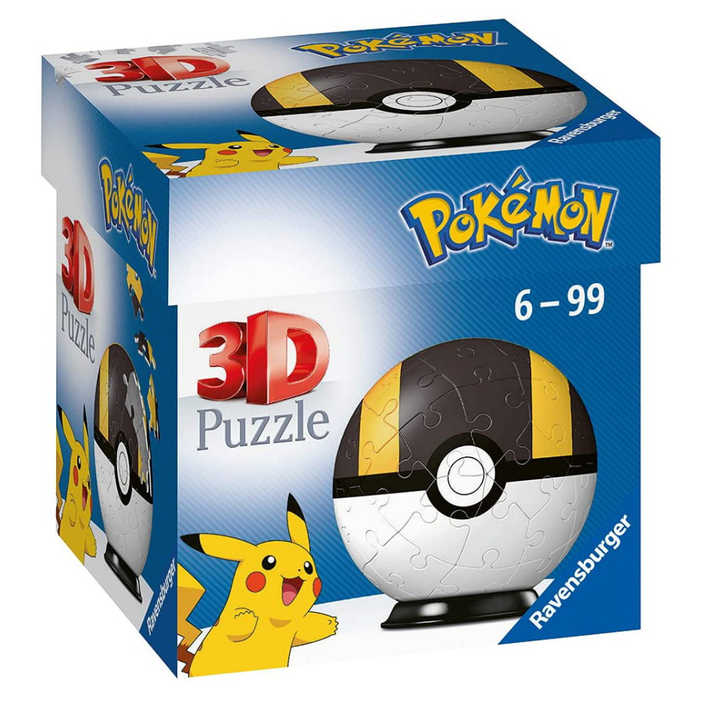 Ravensburger 3D Pussel: Pokémon Pokeball Svart 55 Bitar