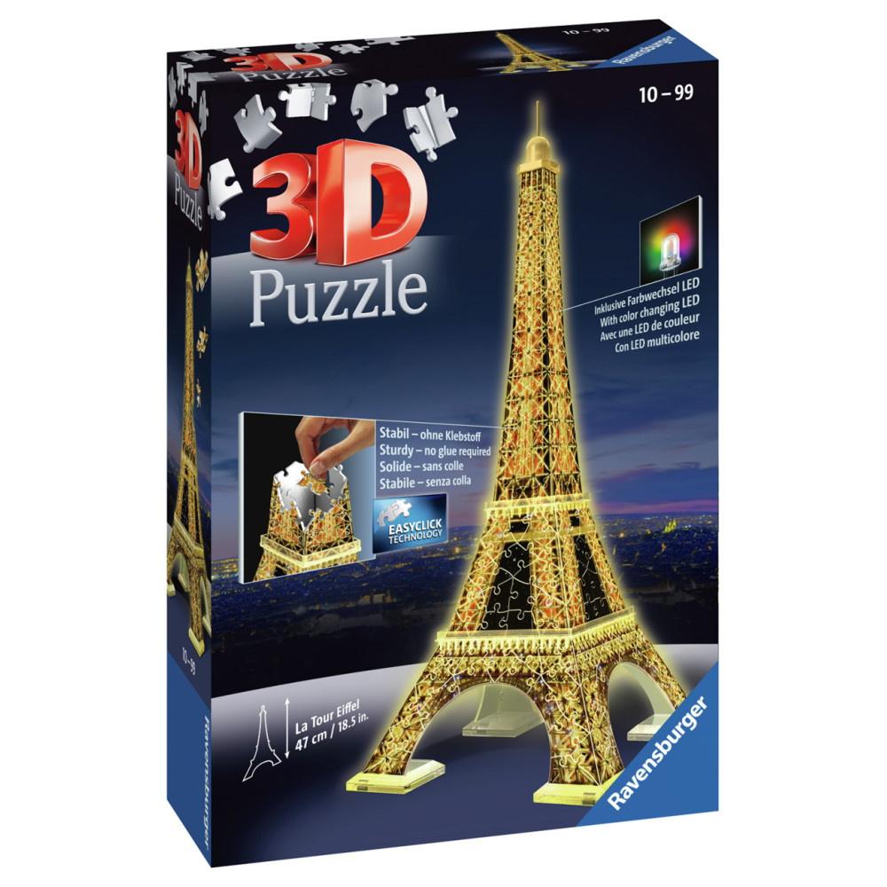 Eiffel Tower Night Edition Pusselbyggnad 3D - 226 Bitar