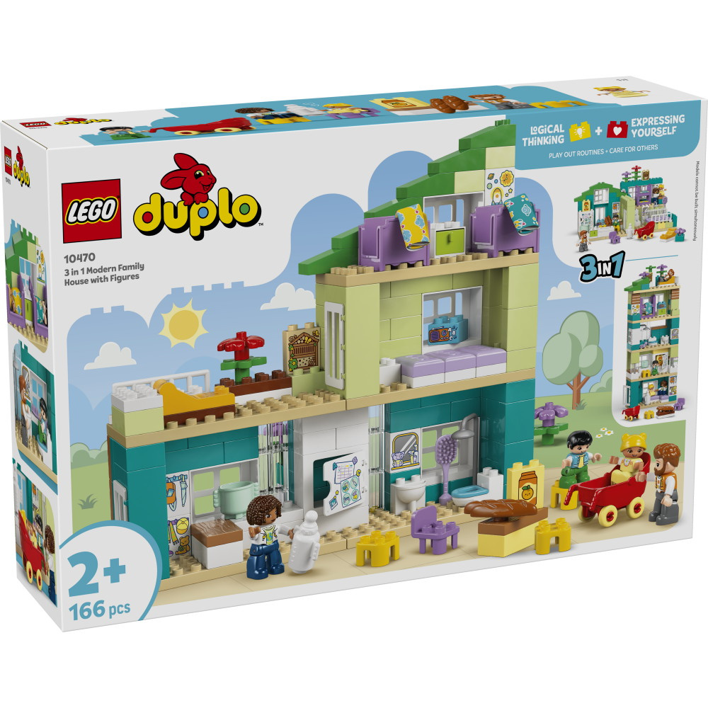LEGO Duplo - 3 i 1 Modern Familjevilla Med Figurer