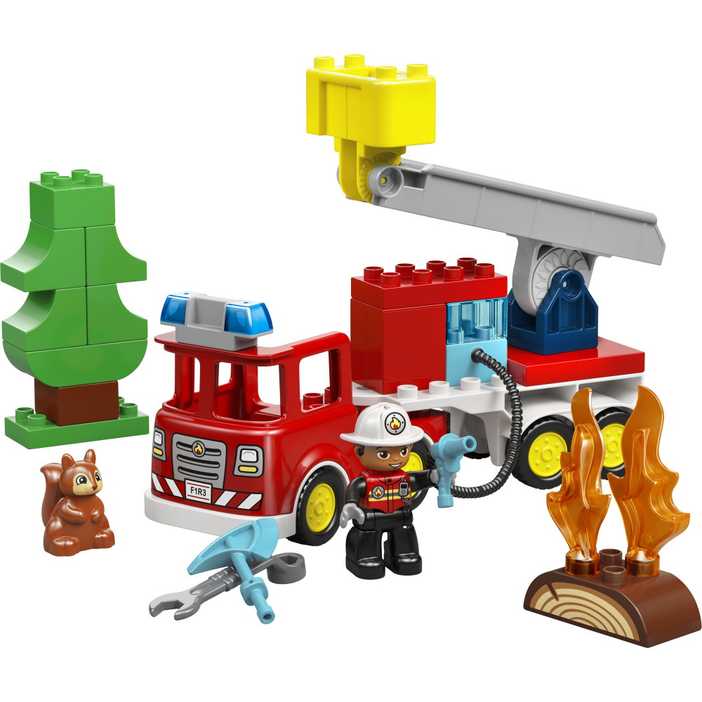 LEGO Duplo - Brandbil Med Slang Och Brandman