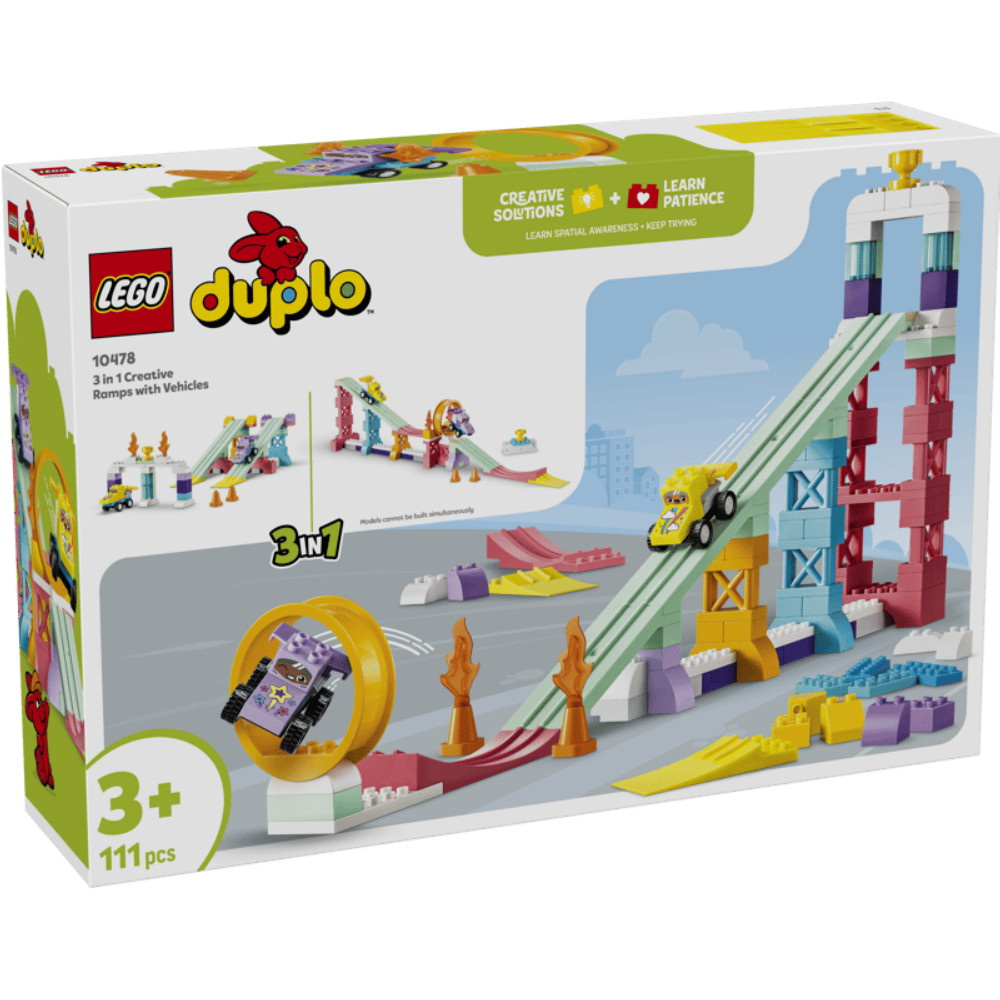 LEGO Duplo - 3-i-1 Kreativa Ramper Med Fordon