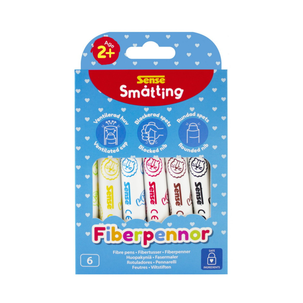 Sense - Fiberpennor 6-Pack