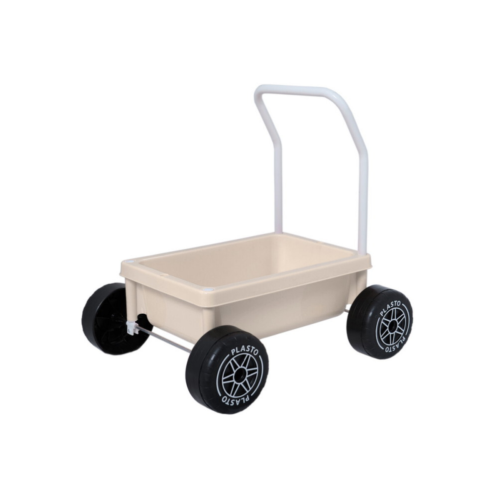 Plasto Lära Gå Vagn - Beige 