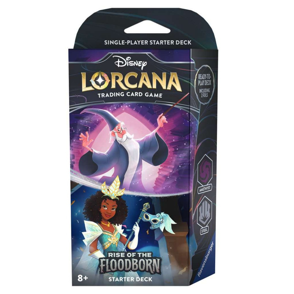 Disney Lorcana TCG: Rise of the Floodborn Starter Deck - Amethyst & Steel