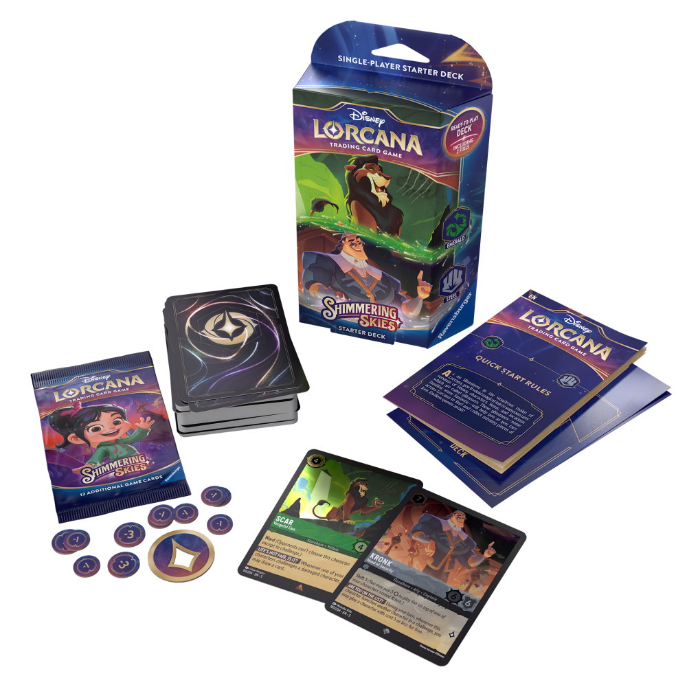 Disney Lorcana TCG: Shimmering Skies Starter Deck - Emerald & Steel