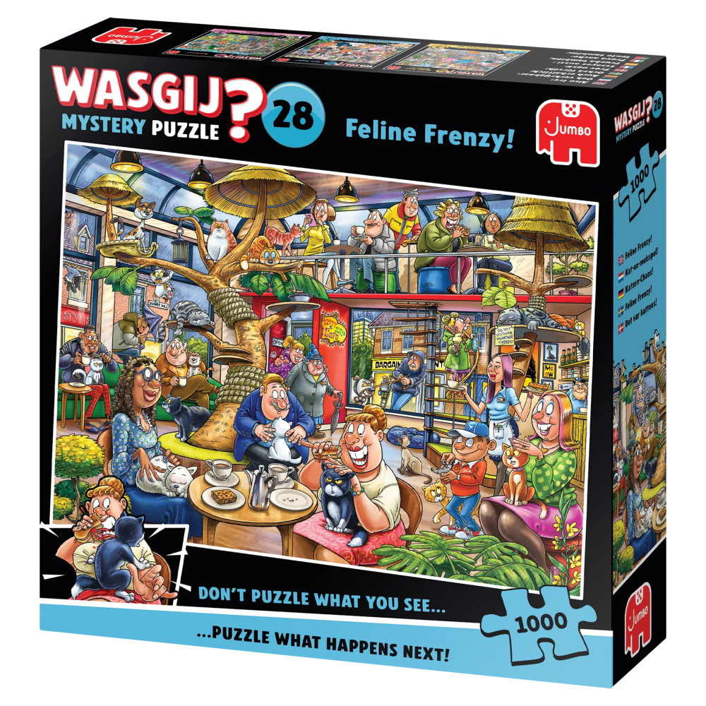 Wasgij? Mystery #28 - Feline Frenzy! 1000 Bitar