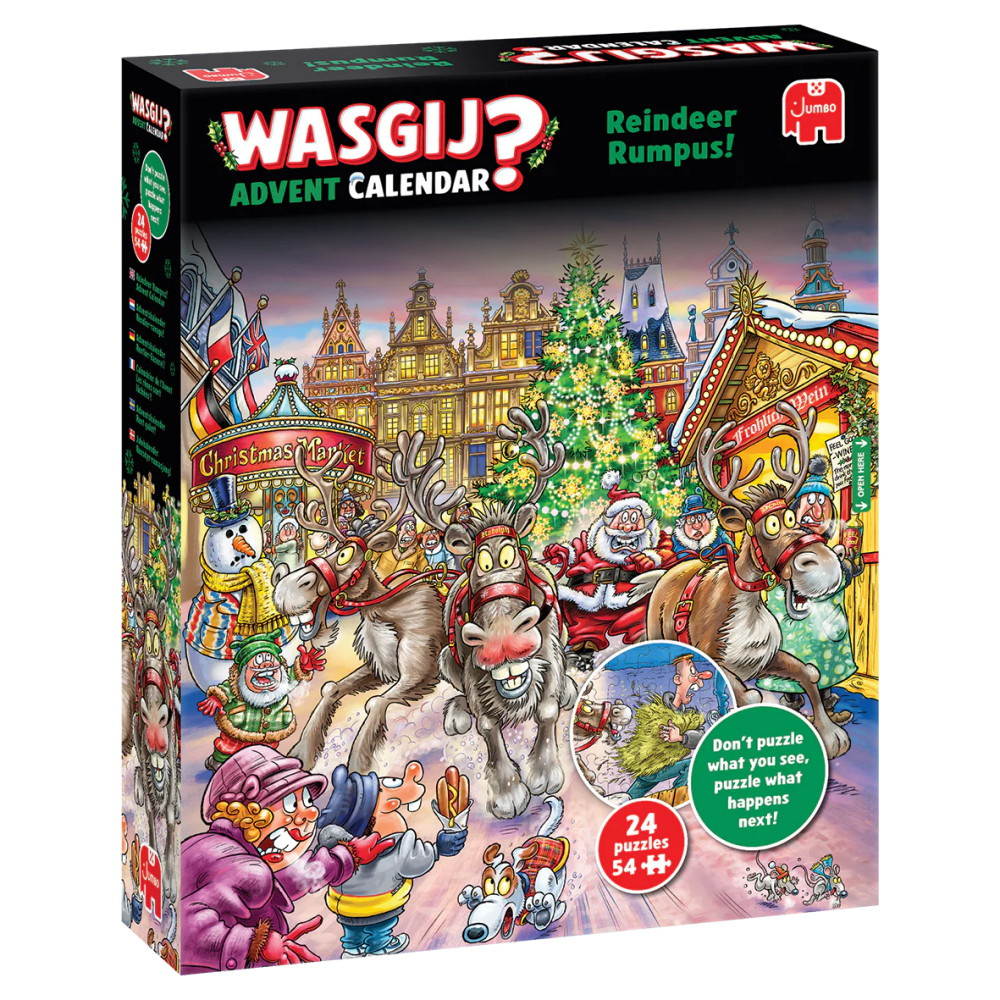 Wasgij? Adventskalender - Reindeer Rumpus! 24 x 54 Bitar