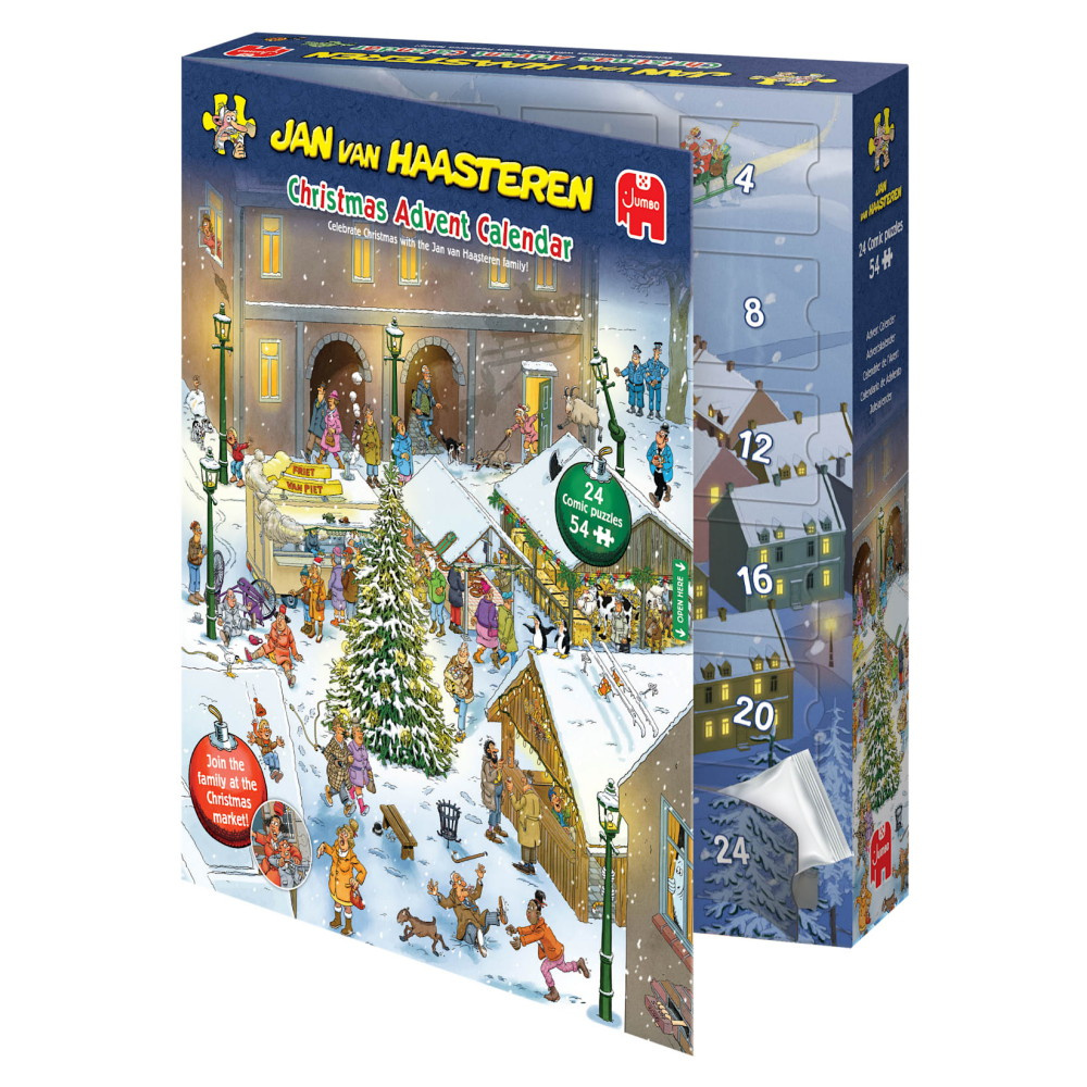 Jan van Haasteren Pussel - Adventskalender 2026 - 24 x 54 Bitar