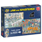 Jan Van Haasteren Pussel: Suds Everywhere, A Splash of Colour 2x1000 Bitar Jan Van Haasteren Pussel: Suds Everywhere, A Splash of Colour 2x1000 Bitar