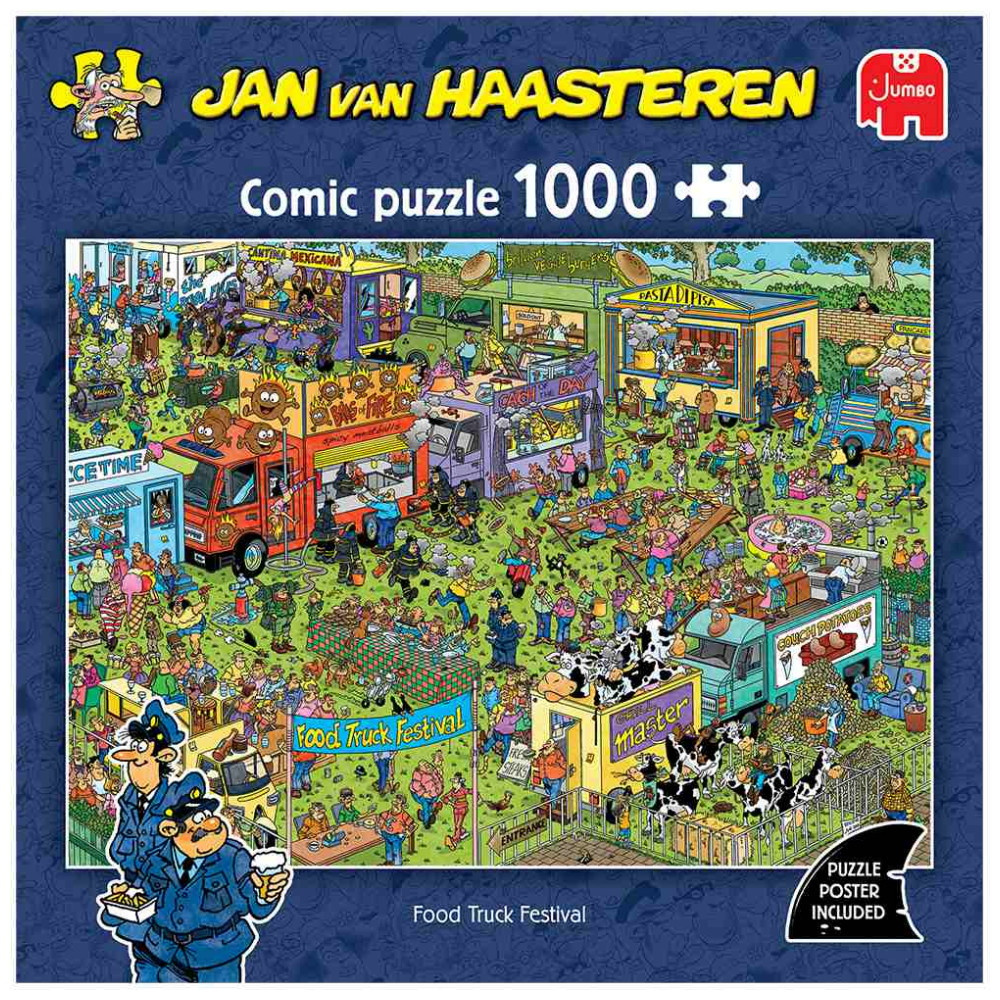 Jan van Haasteren Pussel: Food Truck Festival 1000 Bitar
