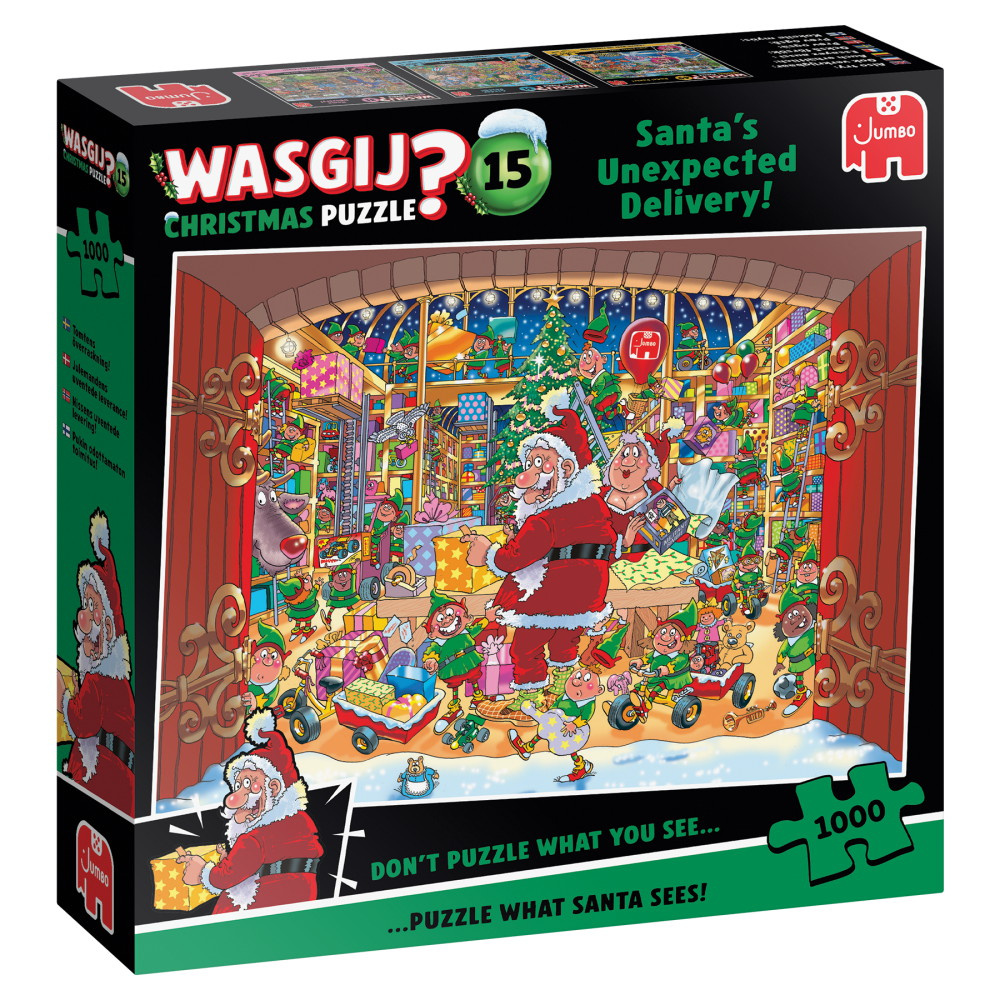 Wasgij? Christmas #15 - Santa's Unexpected Delivery! - 1000 Bitar