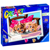 CreArt - Två gosiga katter