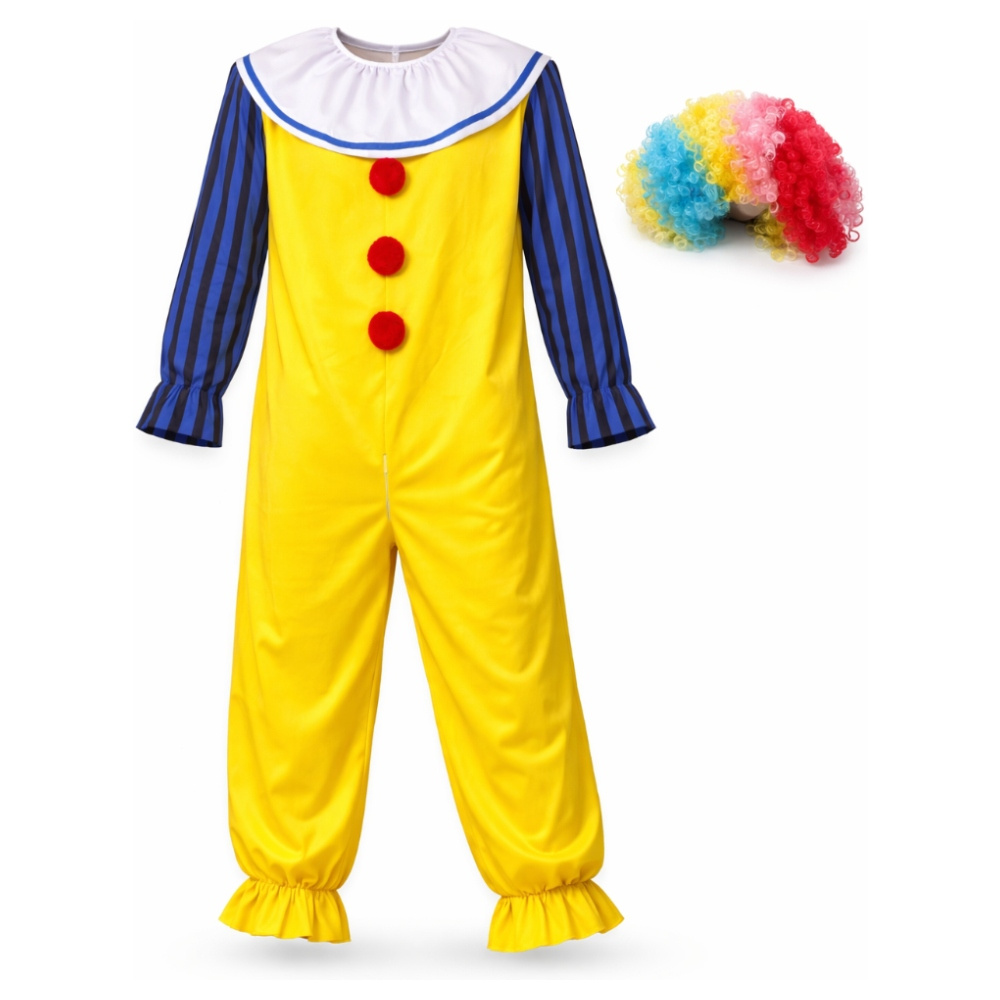 Läskig Clown Dräkt med Peruk - Herr