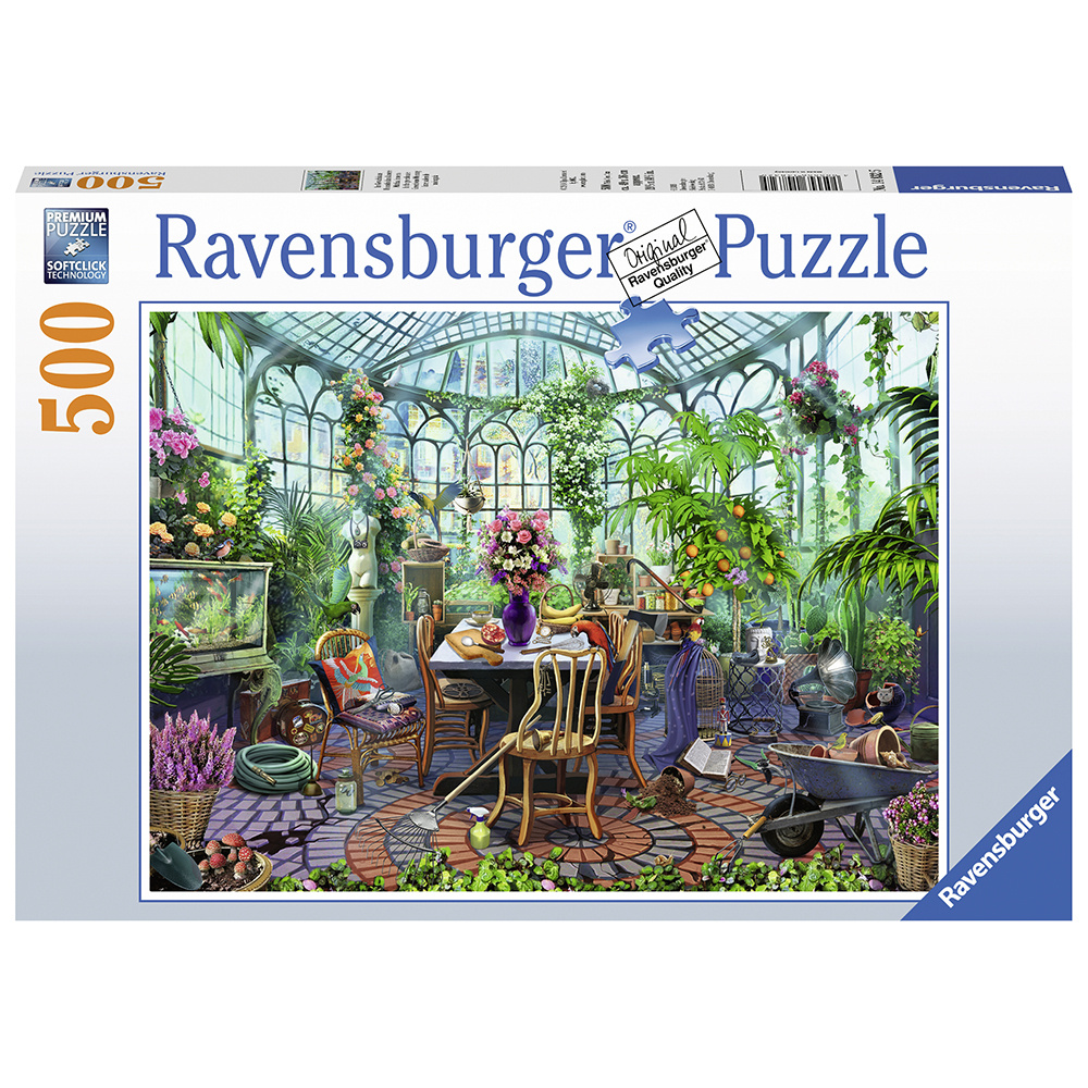 Ravensburger Pussel - Greenhouse Mornings 500 Bitar