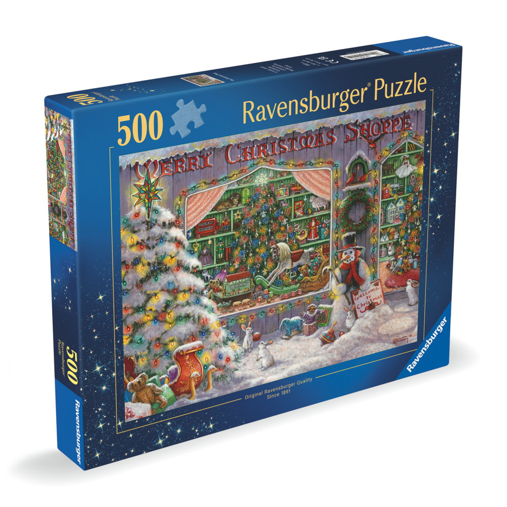 Ravensburger Pussel: The Christmas Shop 500 bitar