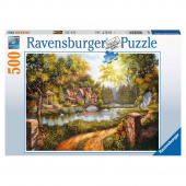 Ravensburger Pussel - Cottage by the River 500 bitar Ravensburger Pussel - Cottage by the River 500 bitar