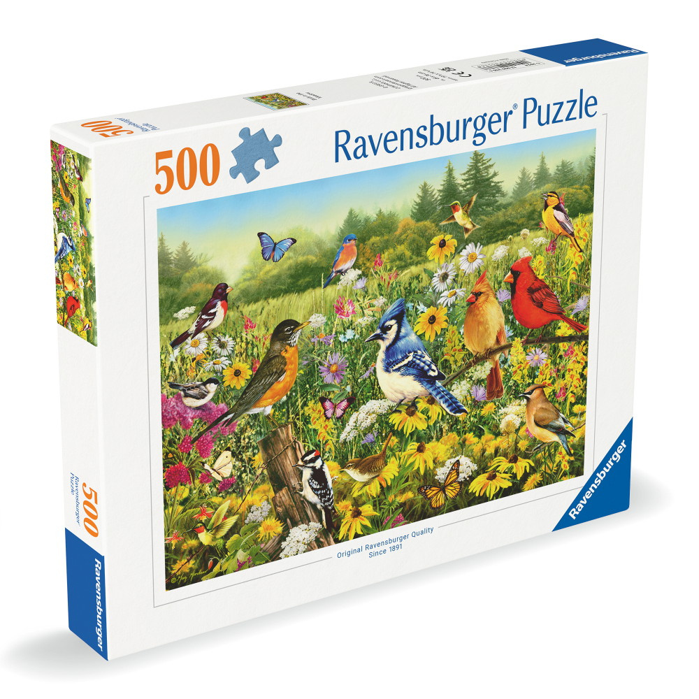 Ravensburger Pussel: Birds In The Meadow 500 Bitar