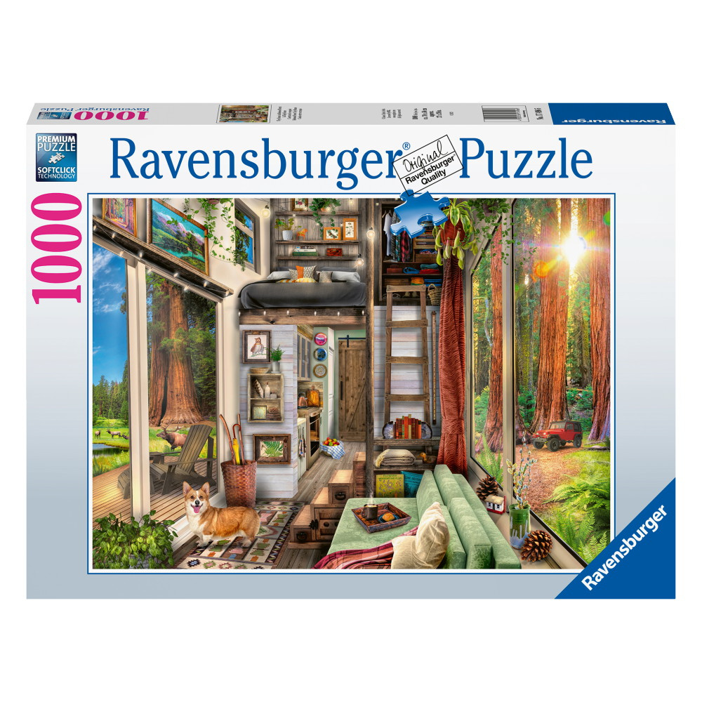 Ravensburger Pussel: Redwood Forest Tiny House 1000 Bitar
