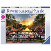 Ravensburger Pussel: Bicycles in Amsterdam 1000 bitar Ravensburger Pussel: Bicycles in Amsterdam 1000 bitar