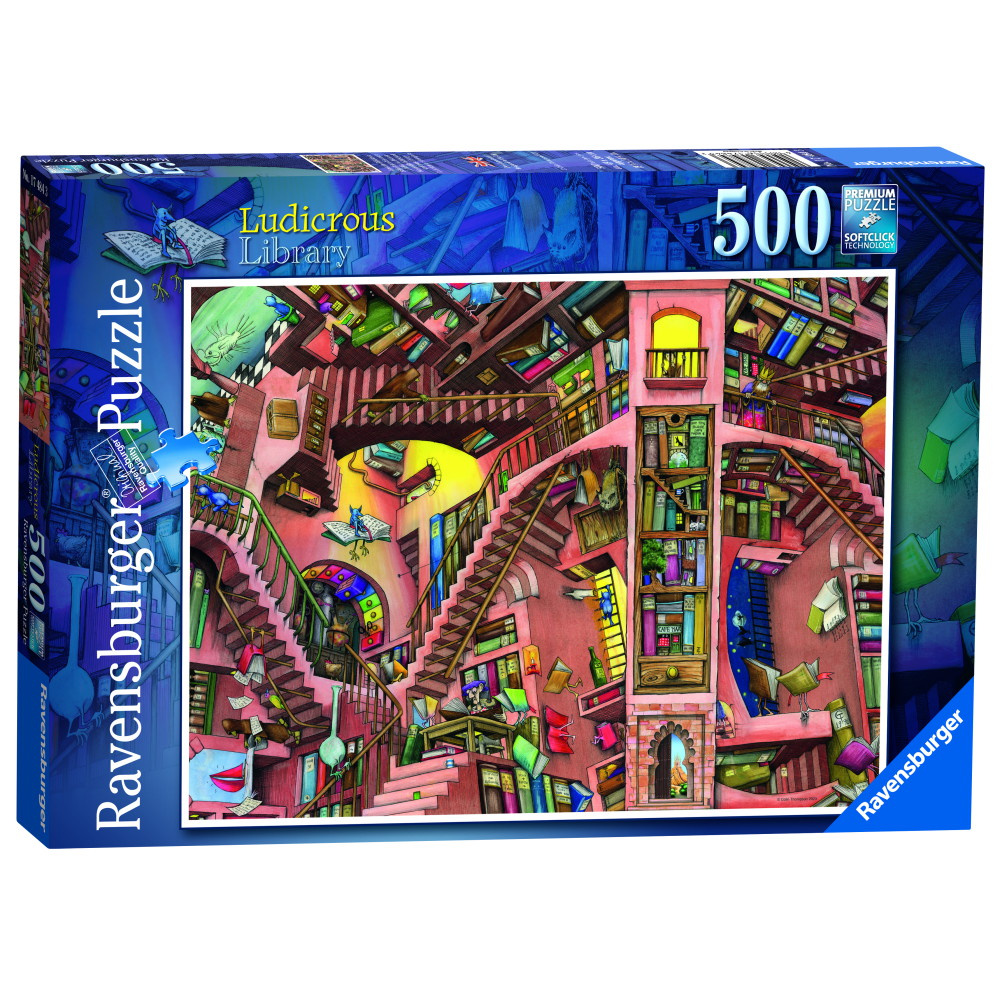 Ravensburger Pussel: Ludicrous Library 500 bitar