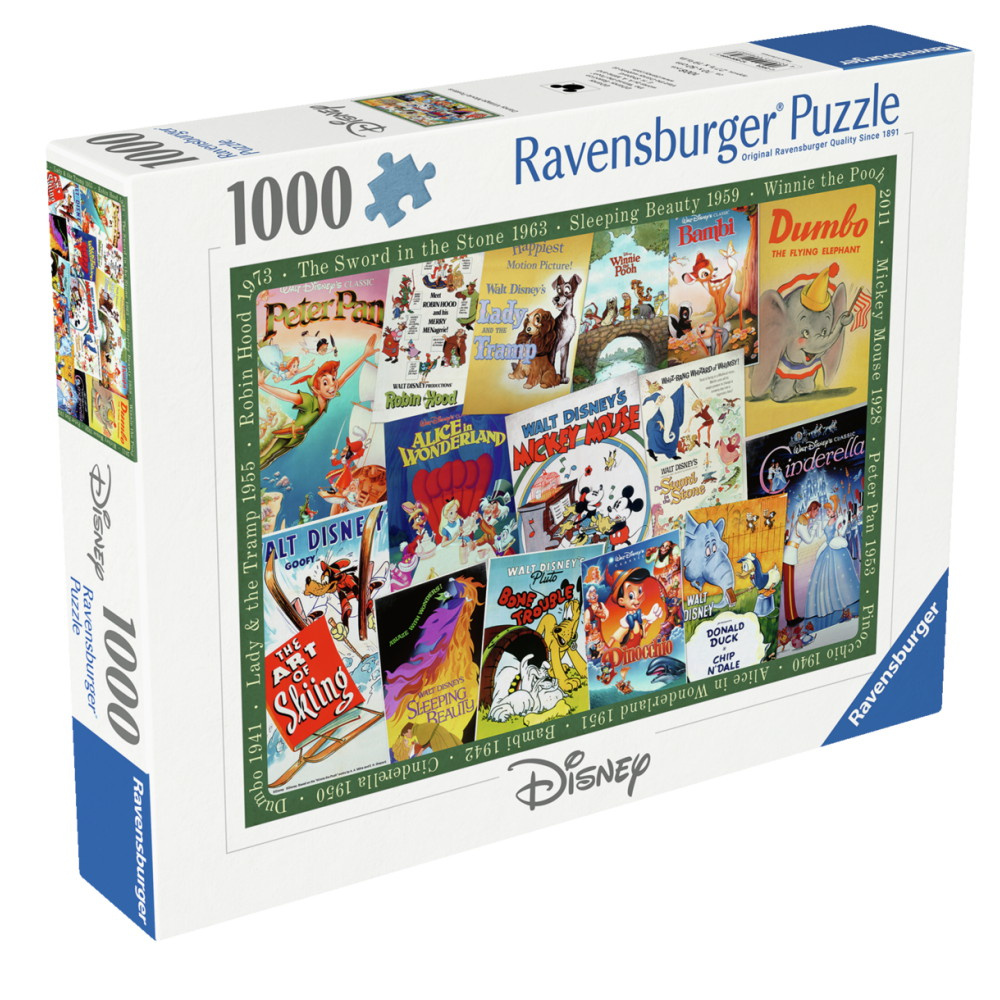 Ravensburger Pussel - Disney Vintage Movie Posters 1000 Bitar