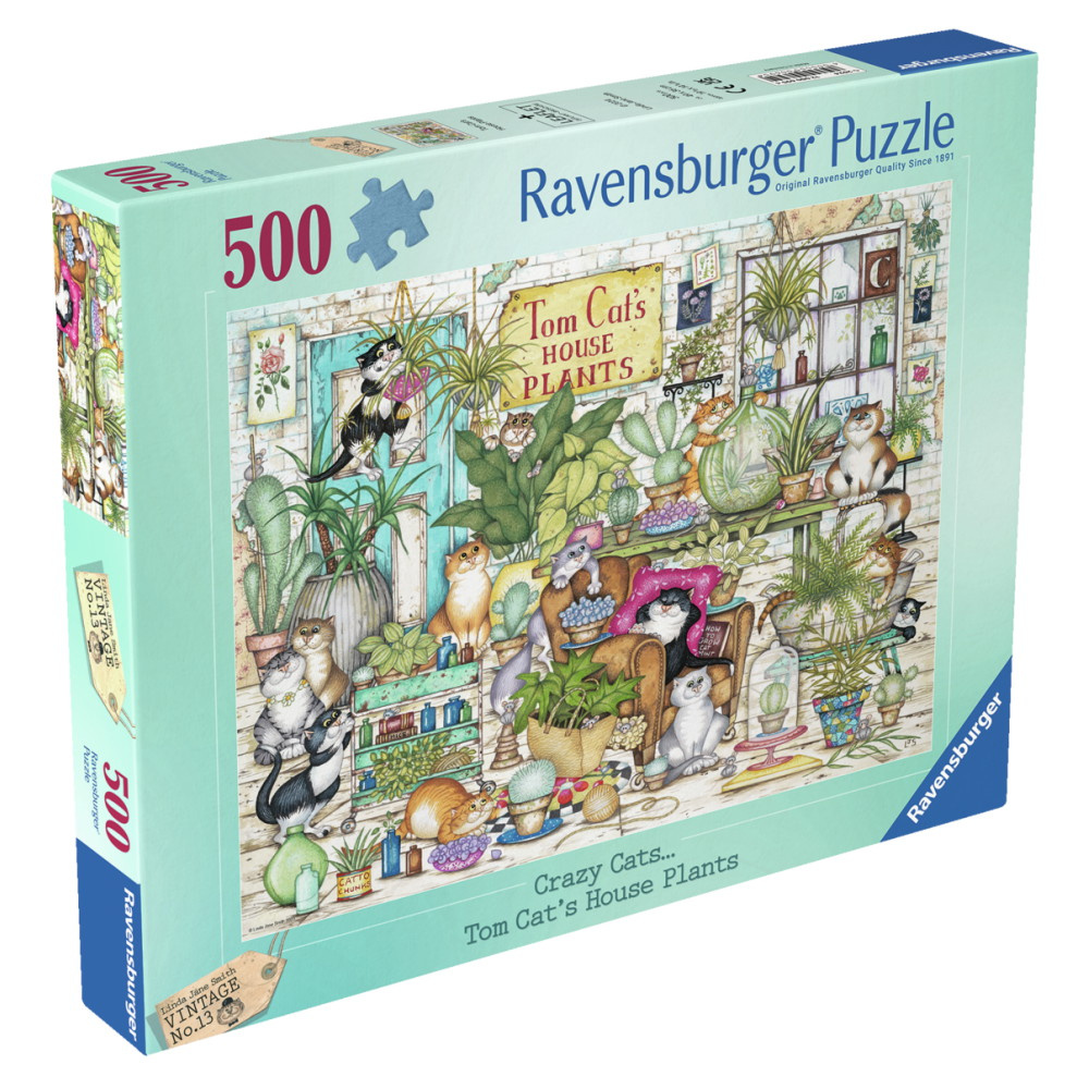 Ravensburger Pussel - Tom Cat's House Plant 500 Bitar