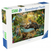 Ravensburger Pussel: Leopard Family In The Jungle - 1500 Bitar Ravensburger Pussel: Leopard Family In The Jungle - 1500 Bitar