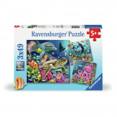 Ravensburger Pussel: Under vattnet 3x49 Bitar Ravensburger Pussel: Under vattnet 3x49 Bitar