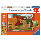 Ravensburger Pussel: Lejonkungen 2x24 Bitar Ravensburger Pussel: Lejonkungen 2x24 Bitar
