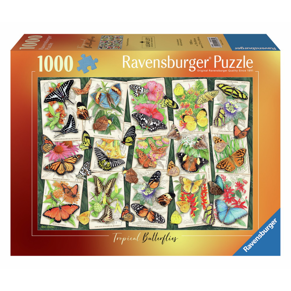 Ravensburger Pussel: Tropical Butterflies 1000 Bitar