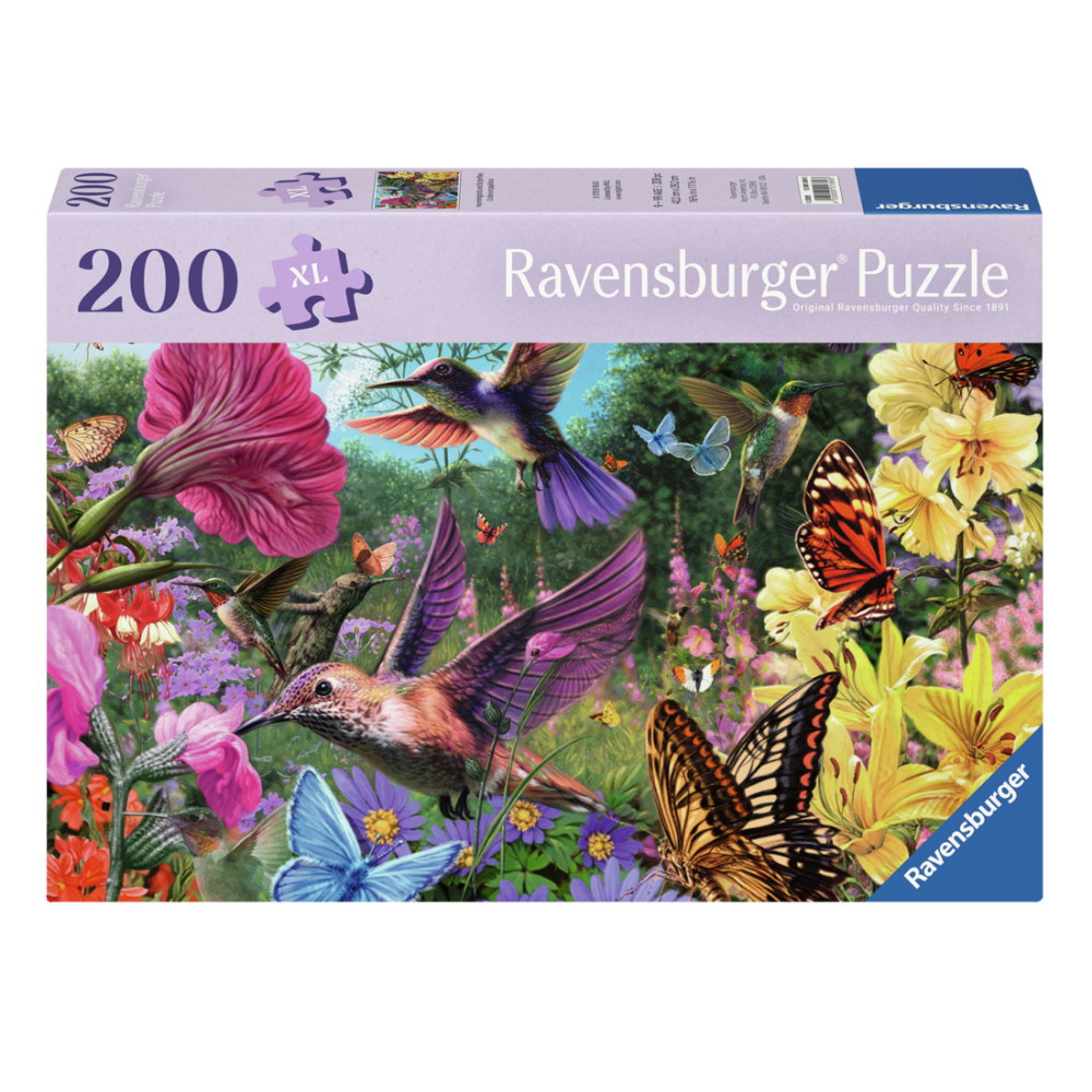 Ravensburger Pussel: Hummingbirds & Butterflies 200 XL Bitar