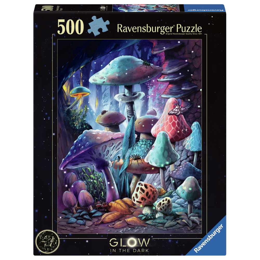 Ravensburger Pussel: Moonlight Mushrooms 500 Bitar